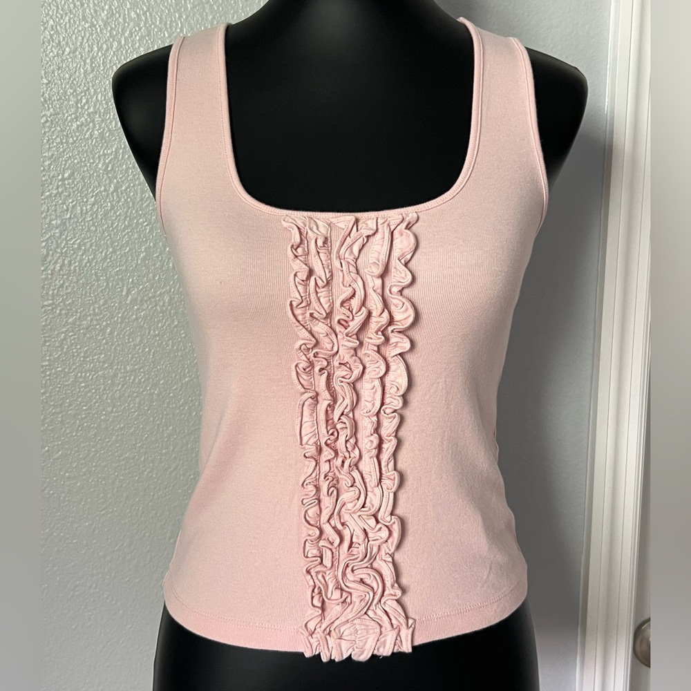 Ralph Ralph Lauren Vintage Pink Ruffle Tank Top